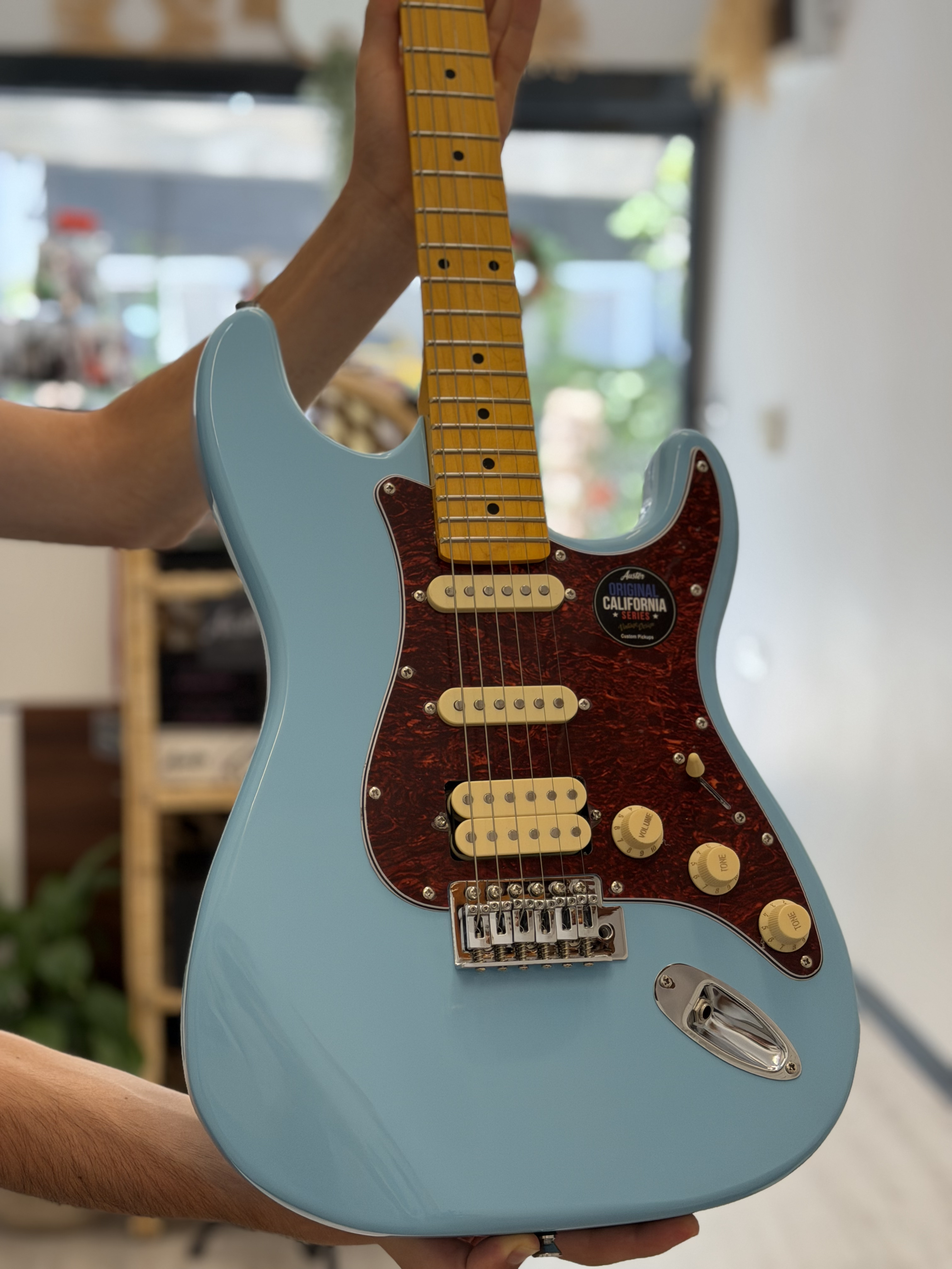 Mavi — AS100PRO Profesyonel Elektro Gitar - (Nota Müzik Okulu)