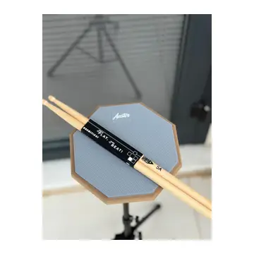 Profesyonel Davul Egzersiz Pedi Tam Set - Metal Stand + 5A Baget + Taşıma Çantası Hediyeli -