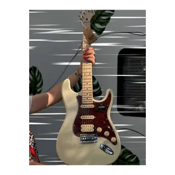 Bej — AS100PRO Profesyonel Elektro Gitar - Taşıma Kılıfı + Enstrüman Kablosu Hediyeli Set