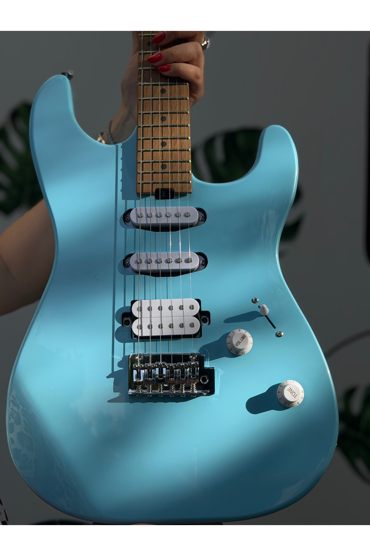 Mavi — AS100PRO Profesyonel Elektro Gitar - (Nota Müzik Okulu)