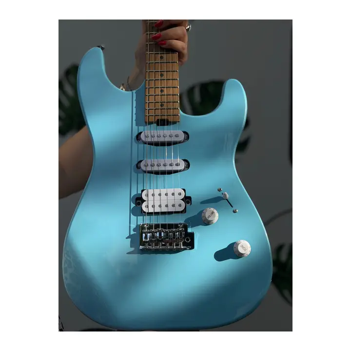 Büyütmek için tıkla Mavi — AS100PRO Profesyonel Elektro Gitar - (Nota Müzik Okulu)