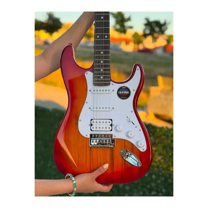 Büyütmek için tıkla Kahverengi — AS100PRO Profesyonel Elektro Gitar - (Nota Müzik Okulu)