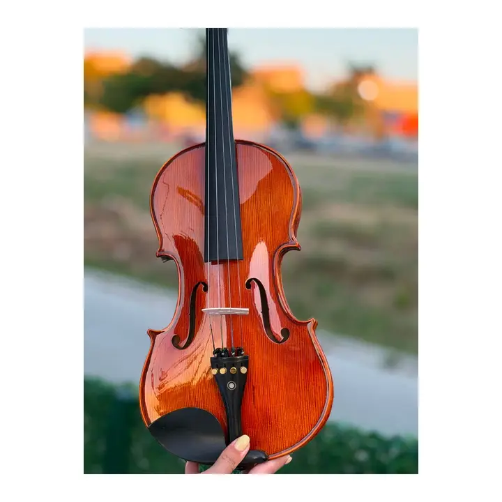 Büyütmek için tıkla Nota Müzik Okulu El Yapımı Profesyonel Keman (4/4) - Tam Set (Yastık, Kılıf, Yay, Reçine Hediye)