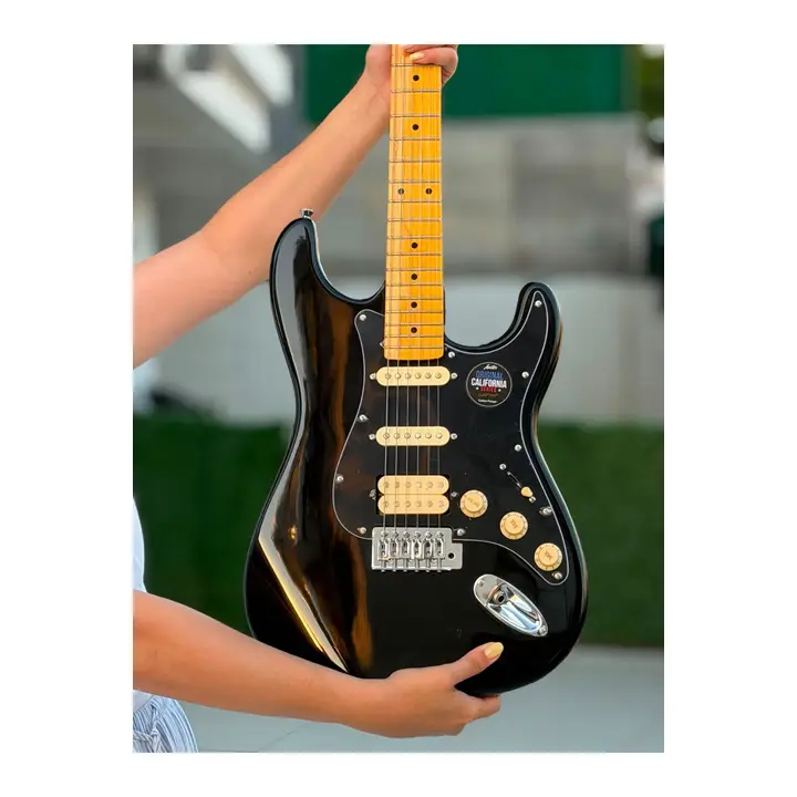 Büyütmek için tıkla Siyah — AS100PRO Profesyonel Elektro Gitar - (Nota Müzik Okulu)