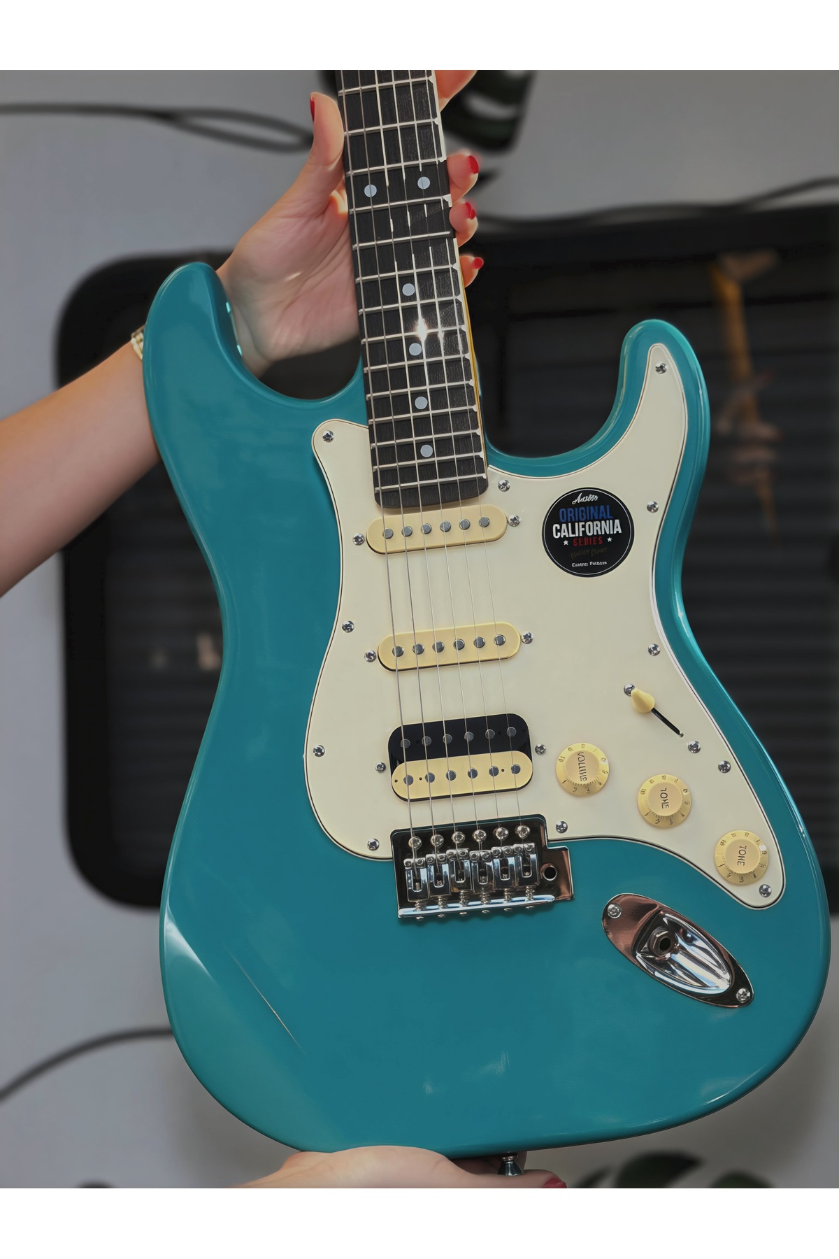Mavi — AS100PRO Profesyonel Elektro Gitar - (Nota Müzik Okulu)